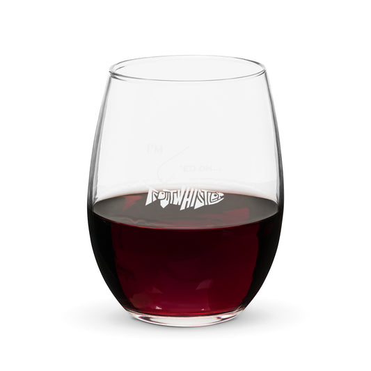 TroutWhistler - Stemless Wine Glass | I'm Hook'd on TroutWhistler Glass