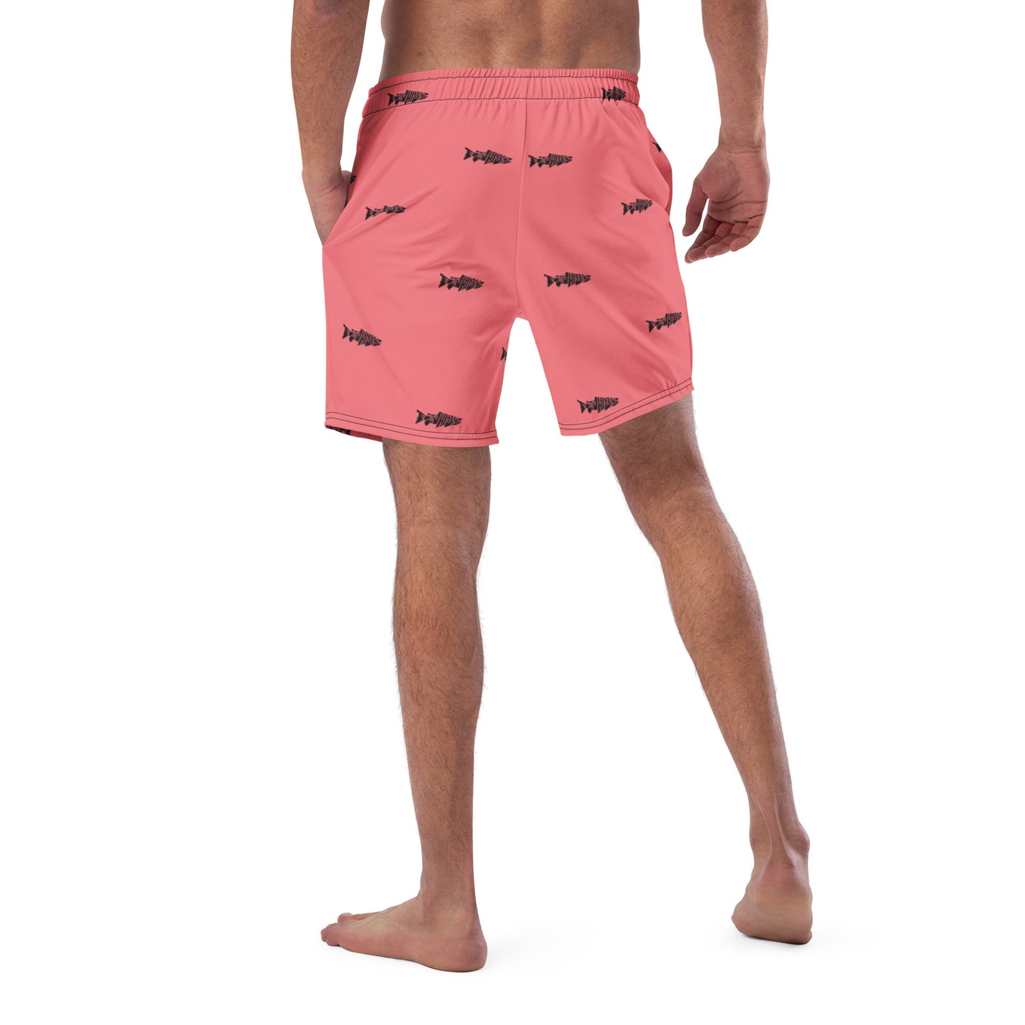 TroutWhistler - Men's Shorts | Trunks Salmon w/ Black Logo