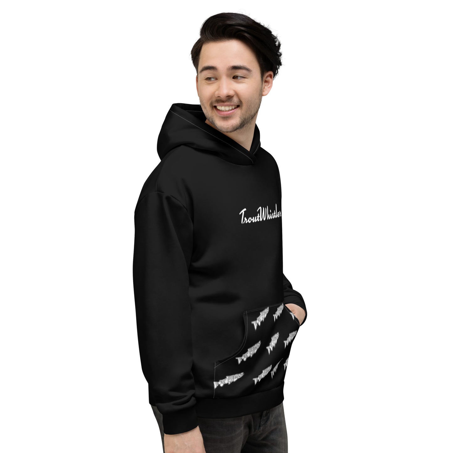 TroutWhistler - Men's Hoodies | Black w/ TroutWhistler Logo
