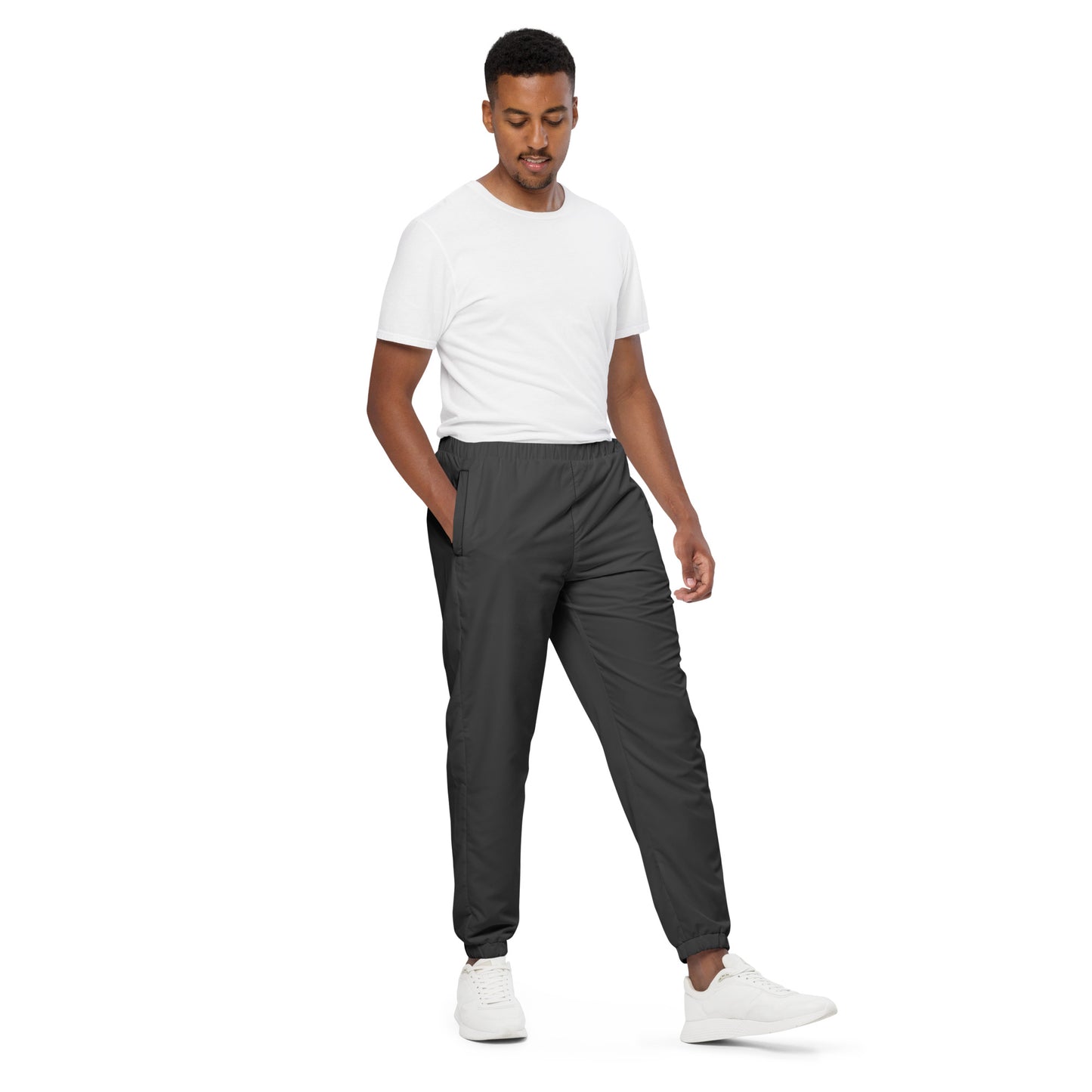 TroutWhistler - Track Pants | Dark w/ Multiple White Logo