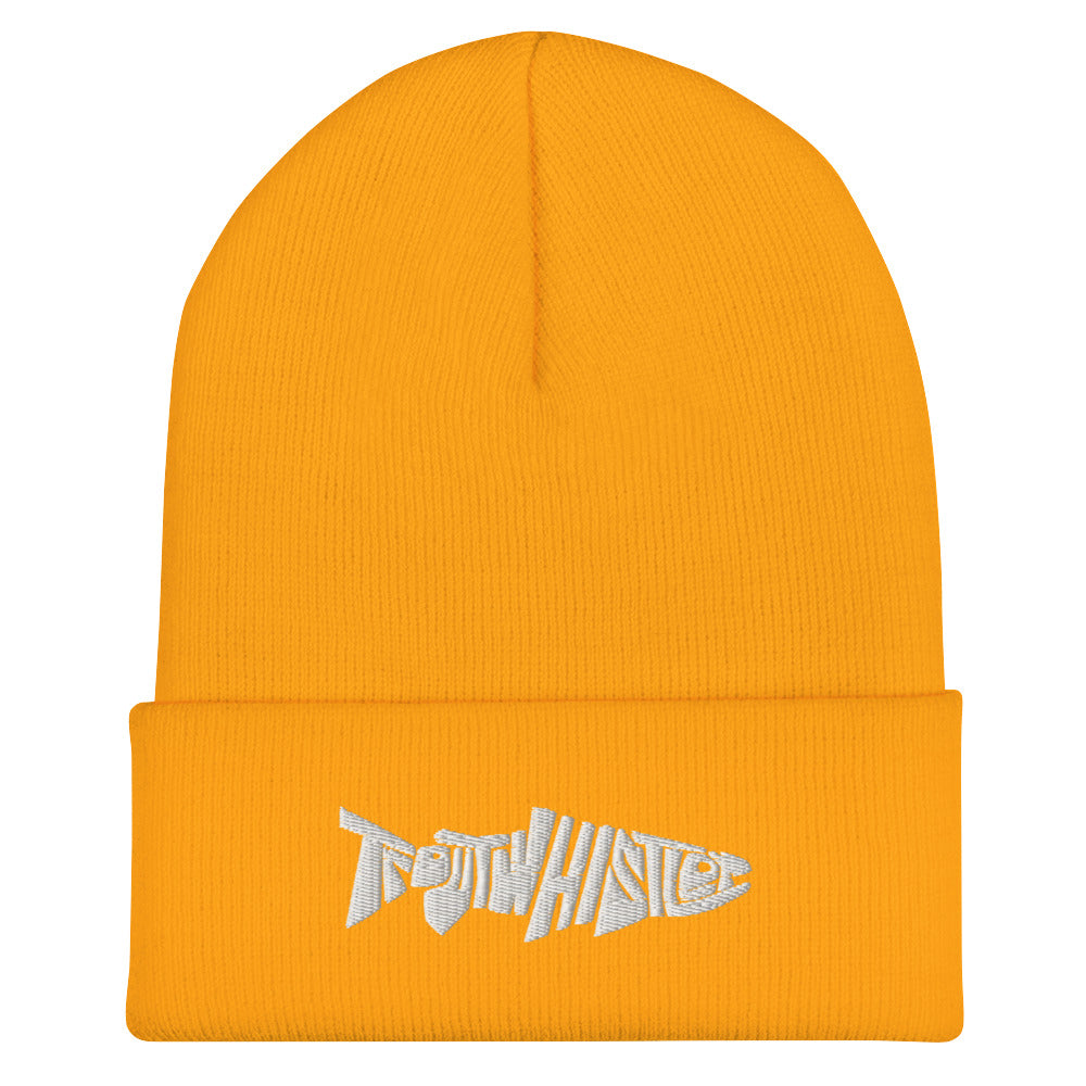 TroutWhistler - Cuffed Beanie | Dark w/ White Logo
