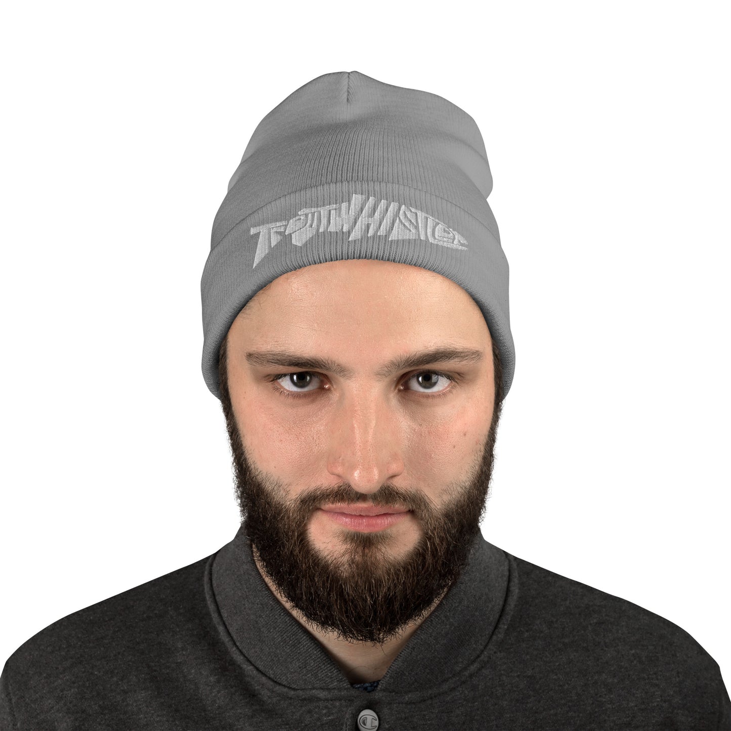 TroutWhistler - Embroidered Beanie | Dark w/ White Logo