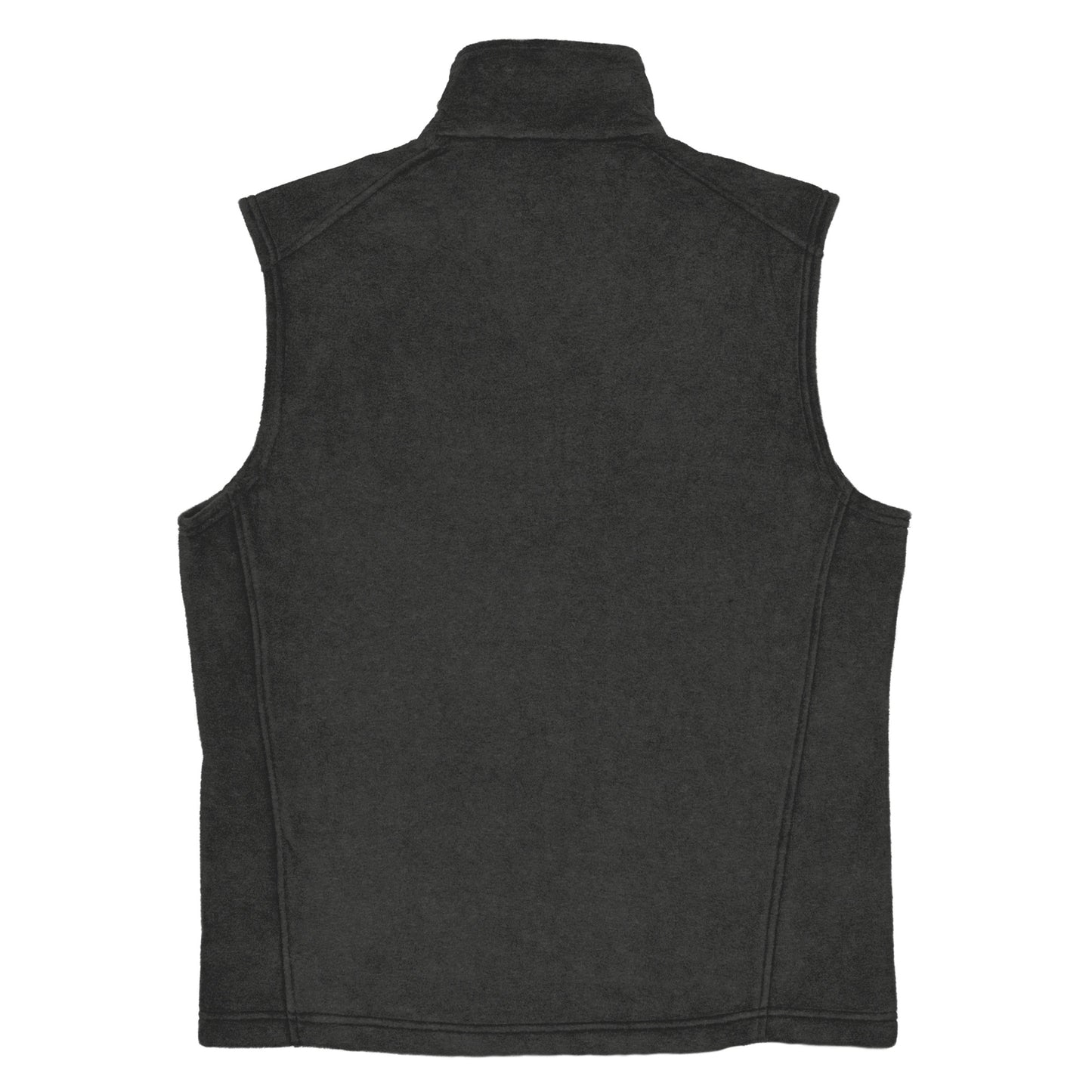 TroutWhistler - Men’s Columbia Fleece Vest | Dark w/ White Logo