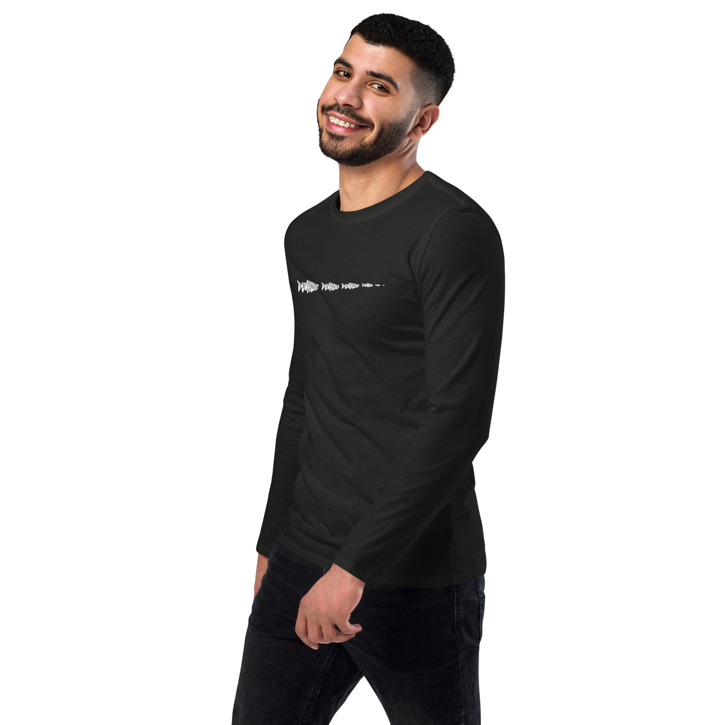 TroutWhistler - Fashion Long Sleeve Shirt | Dark w/ White Multi-Logo