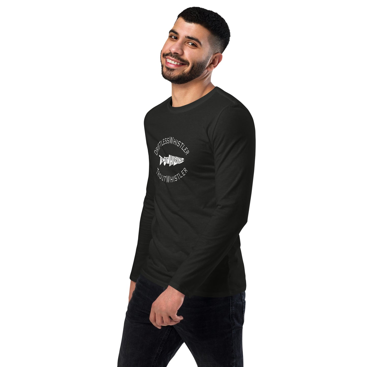 DriftlessWhistler - Fashion Long Sleeve Shirt | Dark w/ White Logo