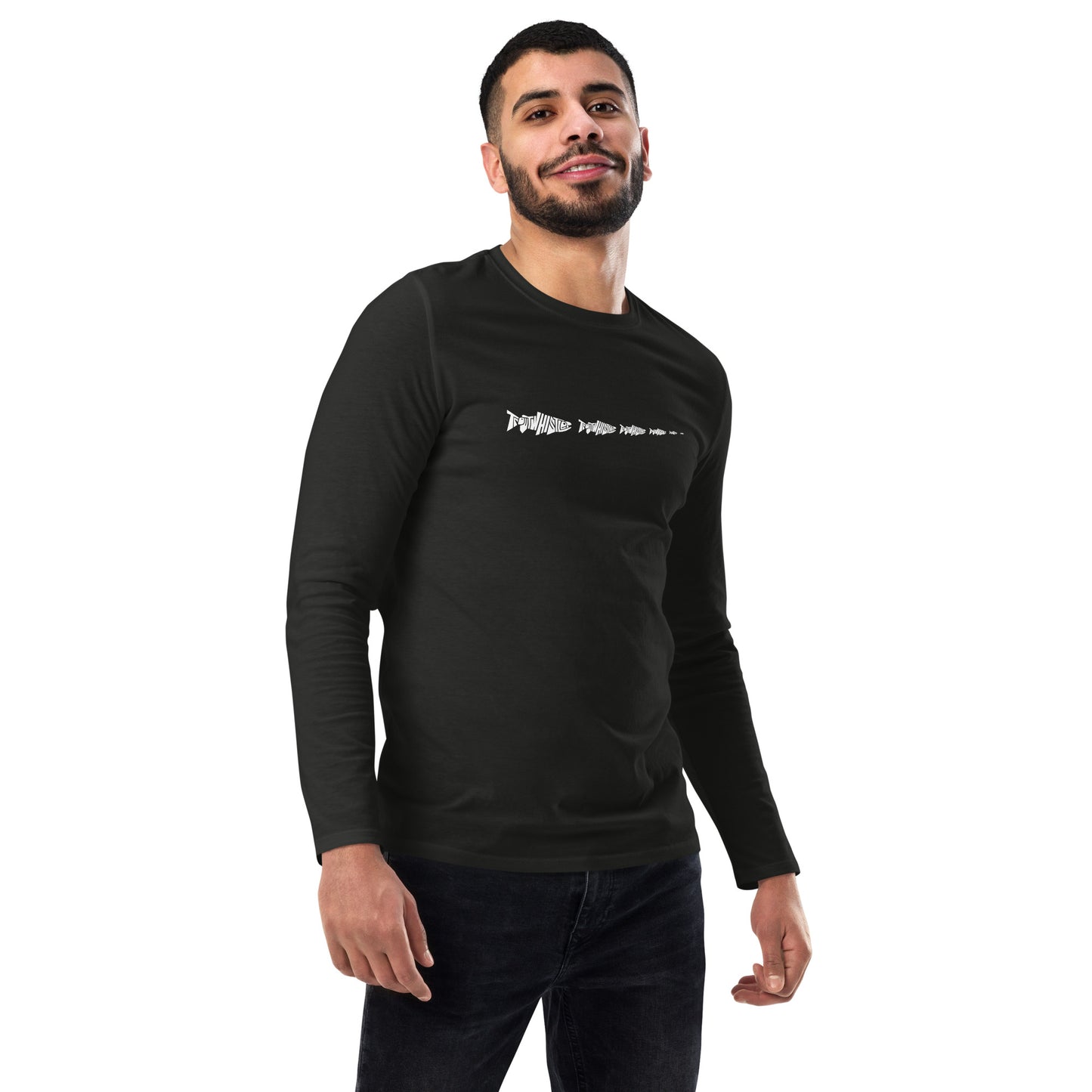 TroutWhistler - Fashion Long Sleeve Shirt | Dark w/ White Multi-Logo