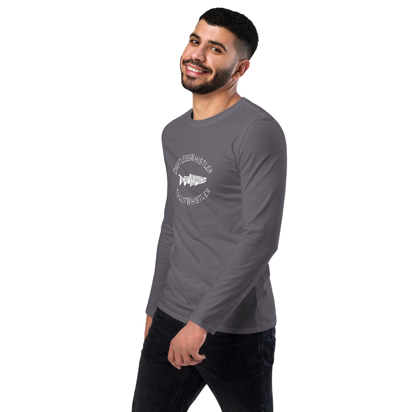 DriftlessWhistler - Fashion Long Sleeve Shirt | Dark w/ White Logo
