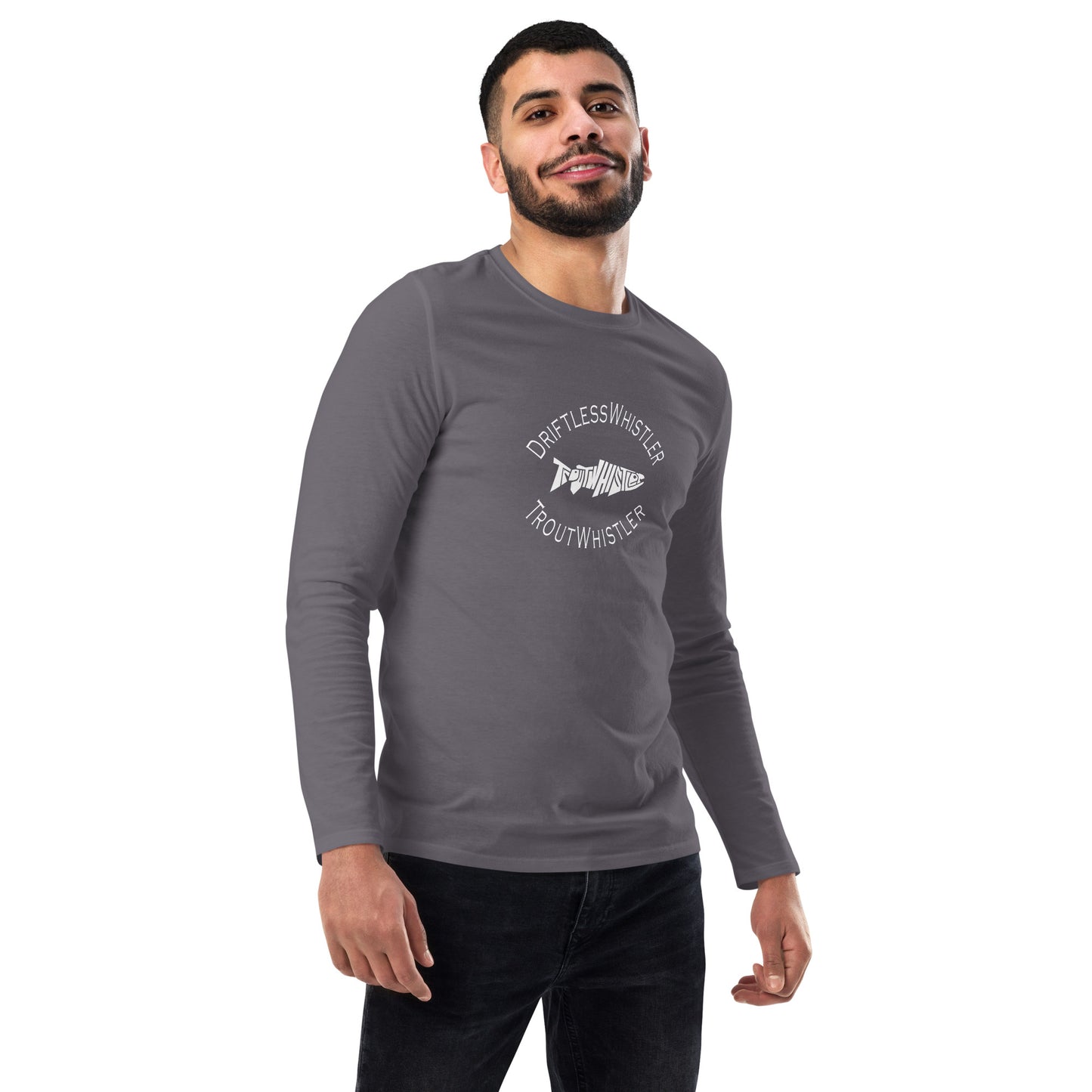 DriftlessWhistler - Fashion Long Sleeve Shirt | Dark w/ White Logo