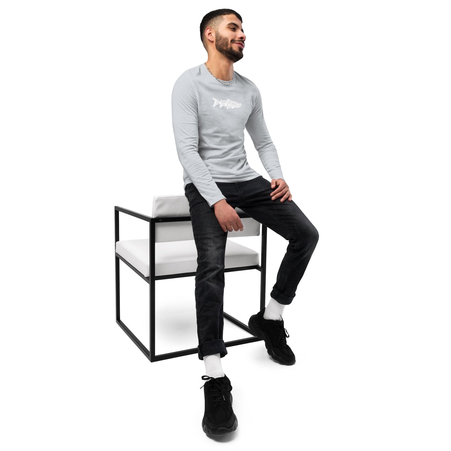 TroutWhistler - Fashion Long Sleeve Shirt | Dark w/ White Logo