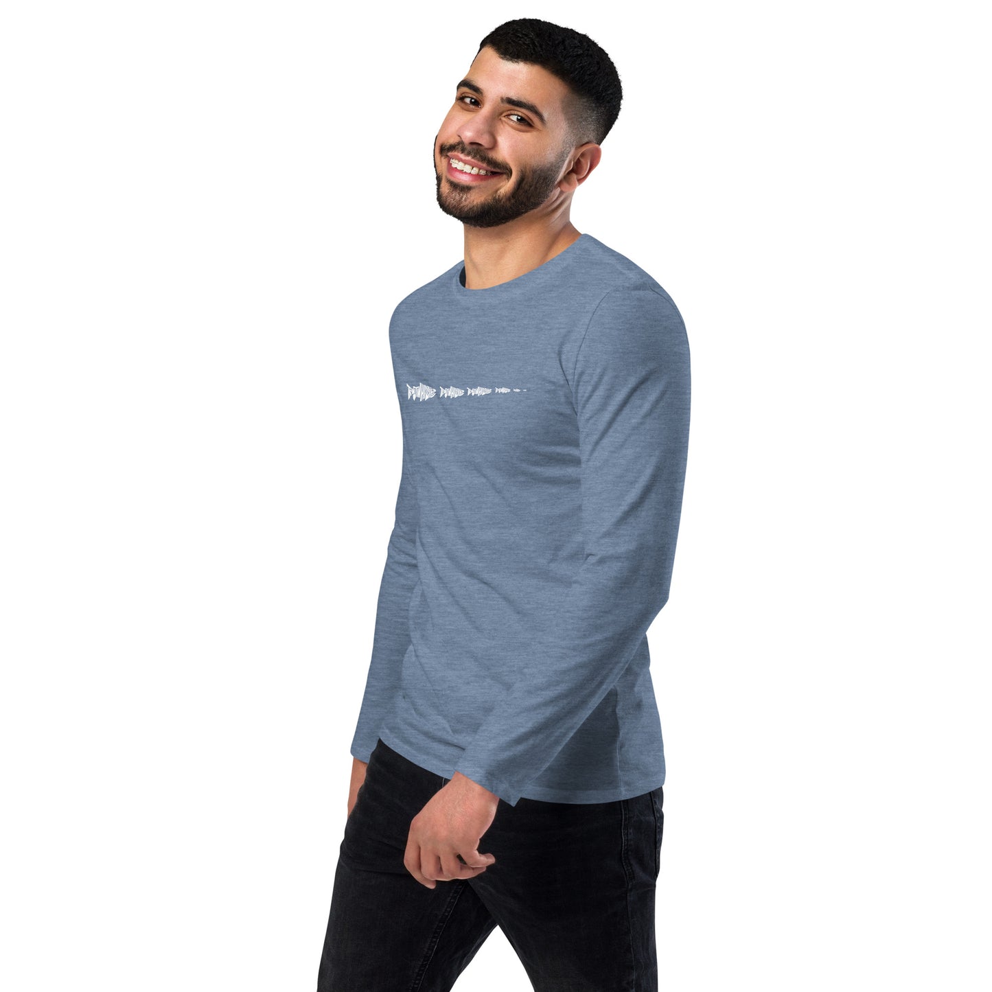 TroutWhistler - Fashion Long Sleeve Shirt | Dark w/ White Multi-Logo
