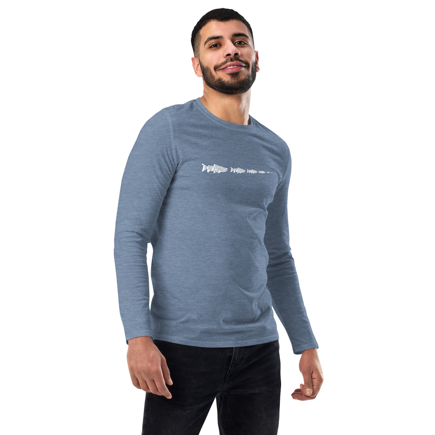 TroutWhistler - Fashion Long Sleeve Shirt | Dark w/ White Multi-Logo