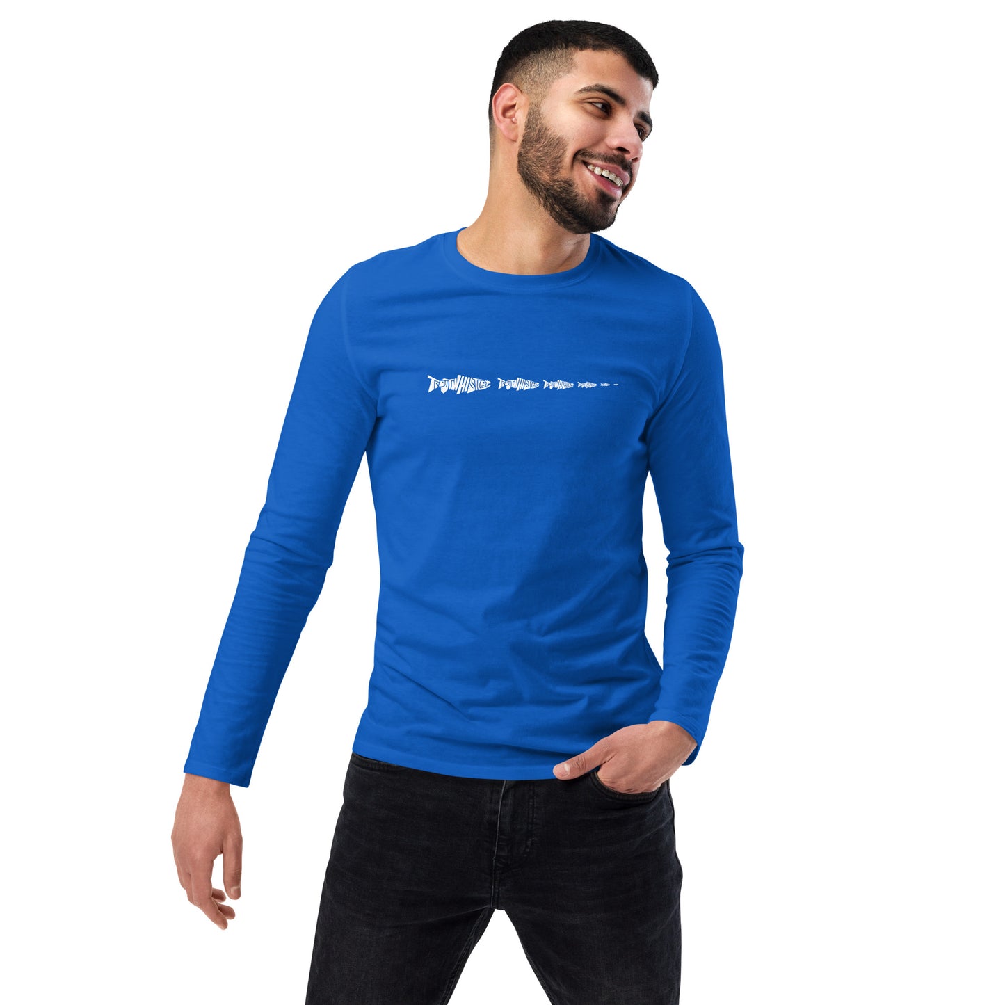 TroutWhistler - Fashion Long Sleeve Shirt | Dark w/ White Multi-Logo