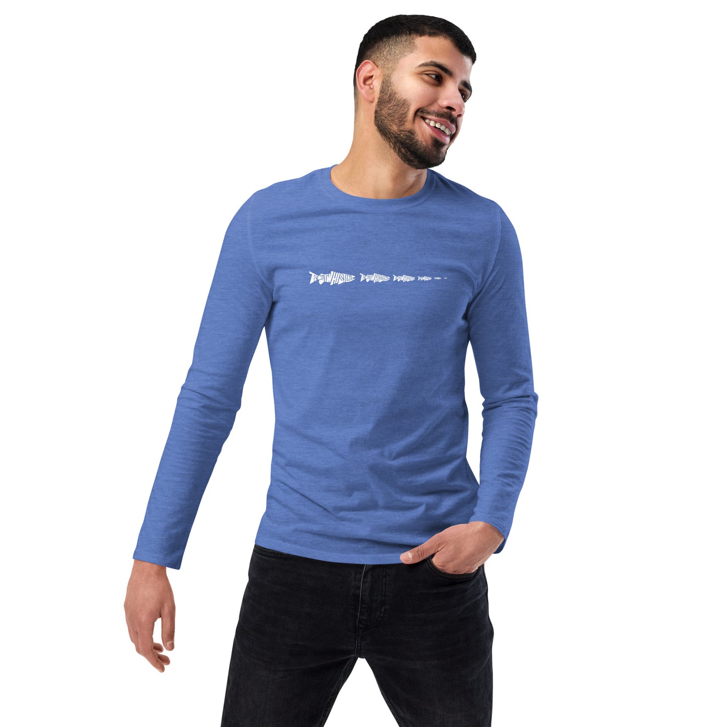 TroutWhistler - Fashion Long Sleeve Shirt | Dark w/ White Multi-Logo