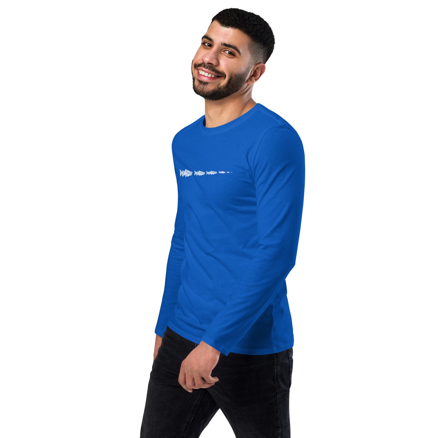 TroutWhistler - Fashion Long Sleeve Shirt | Dark w/ White Multi-Logo