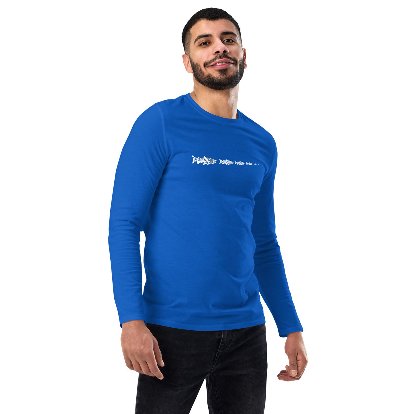 TroutWhistler - Fashion Long Sleeve Shirt | Dark w/ White Multi-Logo