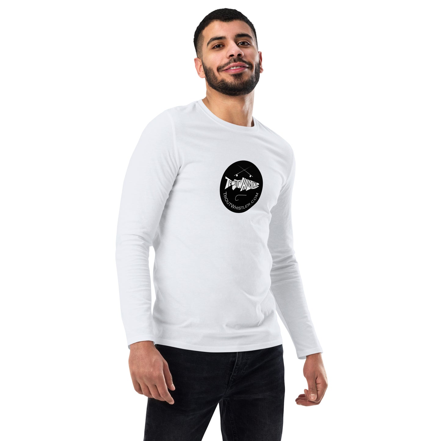 TroutWhistler - Fashion Long Sleeve Shirt | Light w/ Black Round Logo