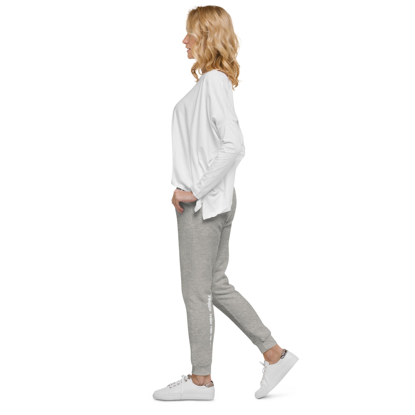 TroutWhistler - Women's Fleece Sweatpants | Color w/ White TW Multi-Logo