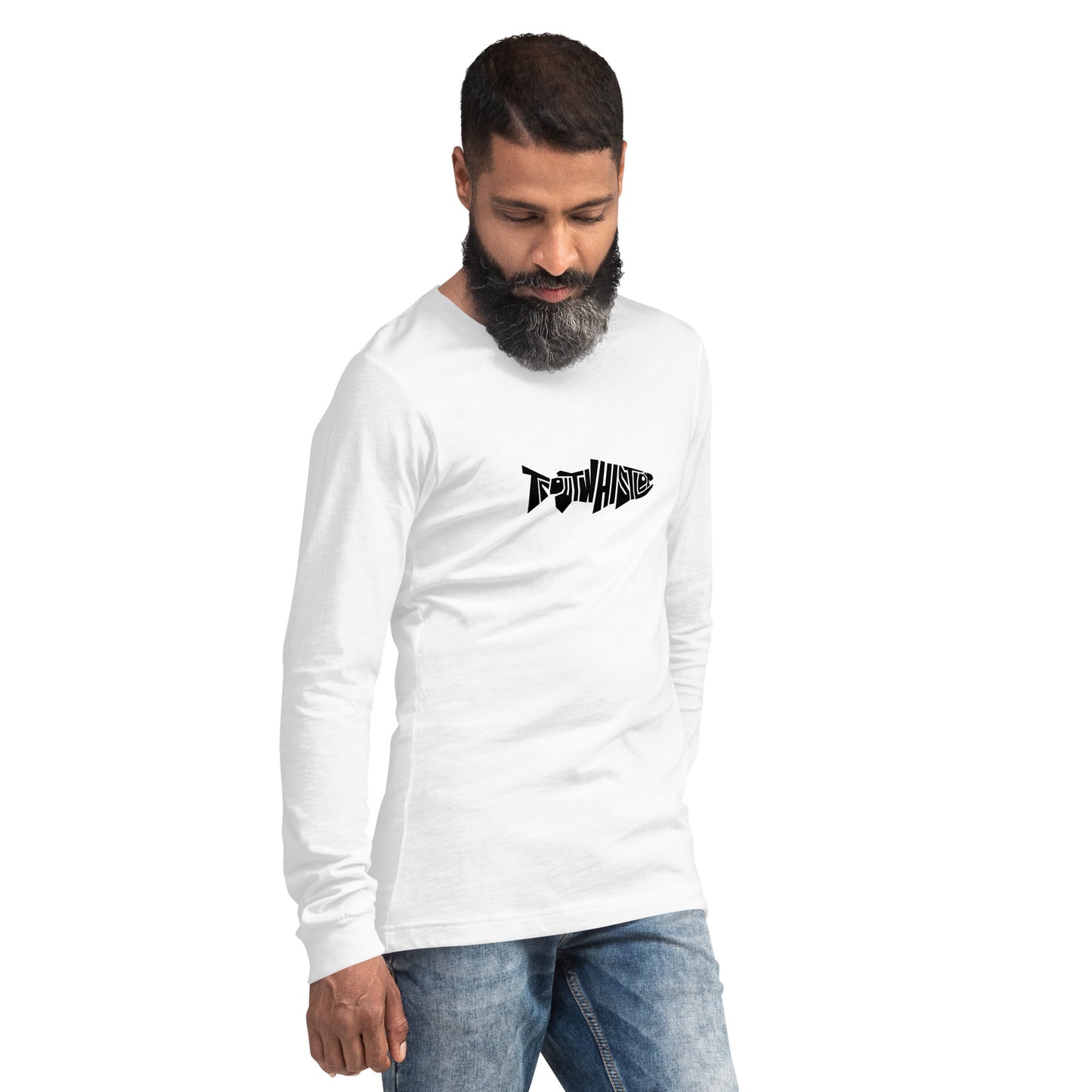TroutWhistler - Long Sleeve Tee | Light w/ Black TroutWhistler Logo