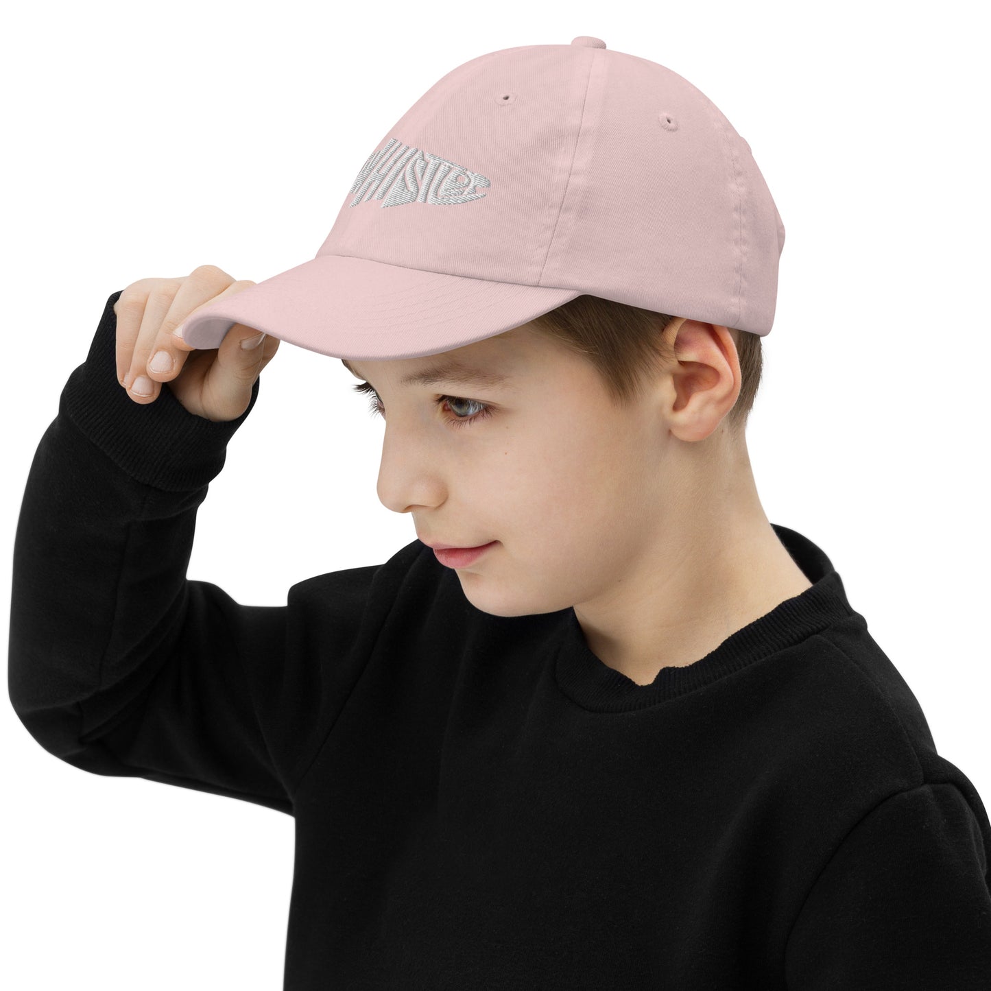 TroutWhistler - Youth Baseball Cap | Dark w/ White Logo