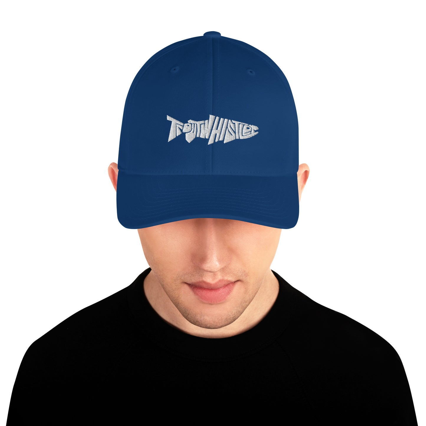 TroutWhistler - Structured Twill Cap | Blue w/ White Logo