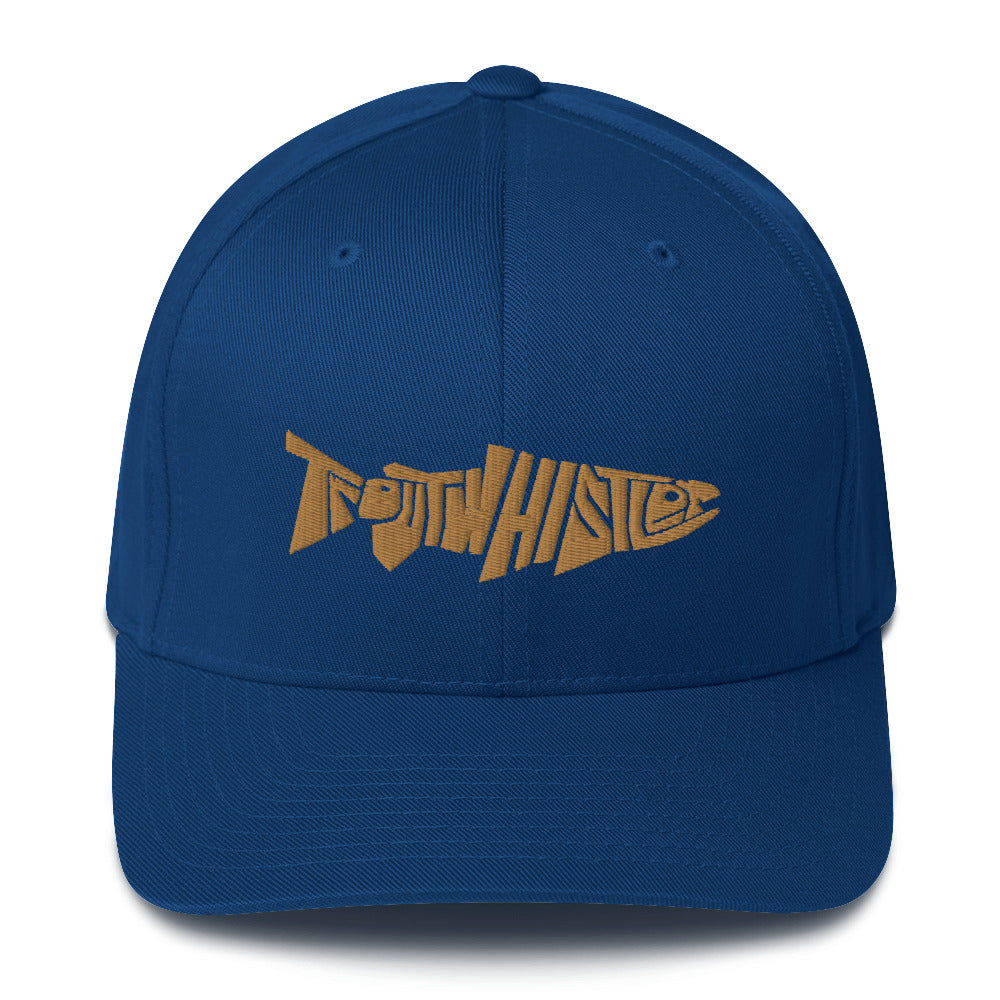 TroutWhistler - Structured Twill Cap | Blue w/ Gold Logo