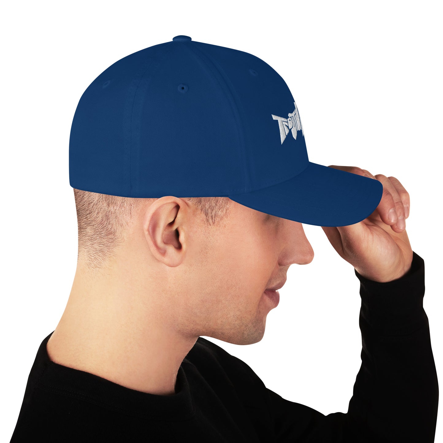 TroutWhistler - Structured Twill Cap | Blue w/ White Logo