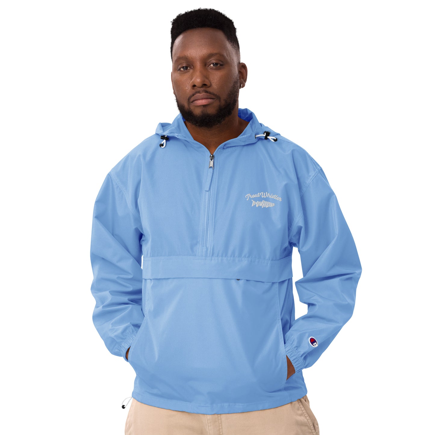TroutWhistler - Embroidered Champion Packable Jacket | w/ TW & Text Logo