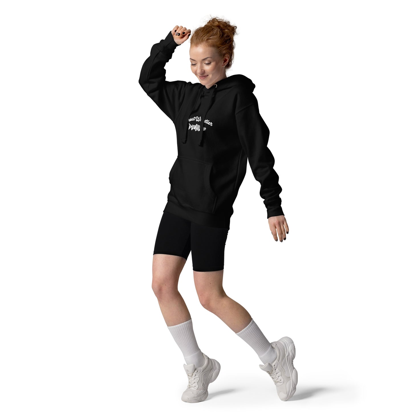 TroutWhistler - Men's Cotton Heritage Hoodies | Black w/ TroutWhistler Logo