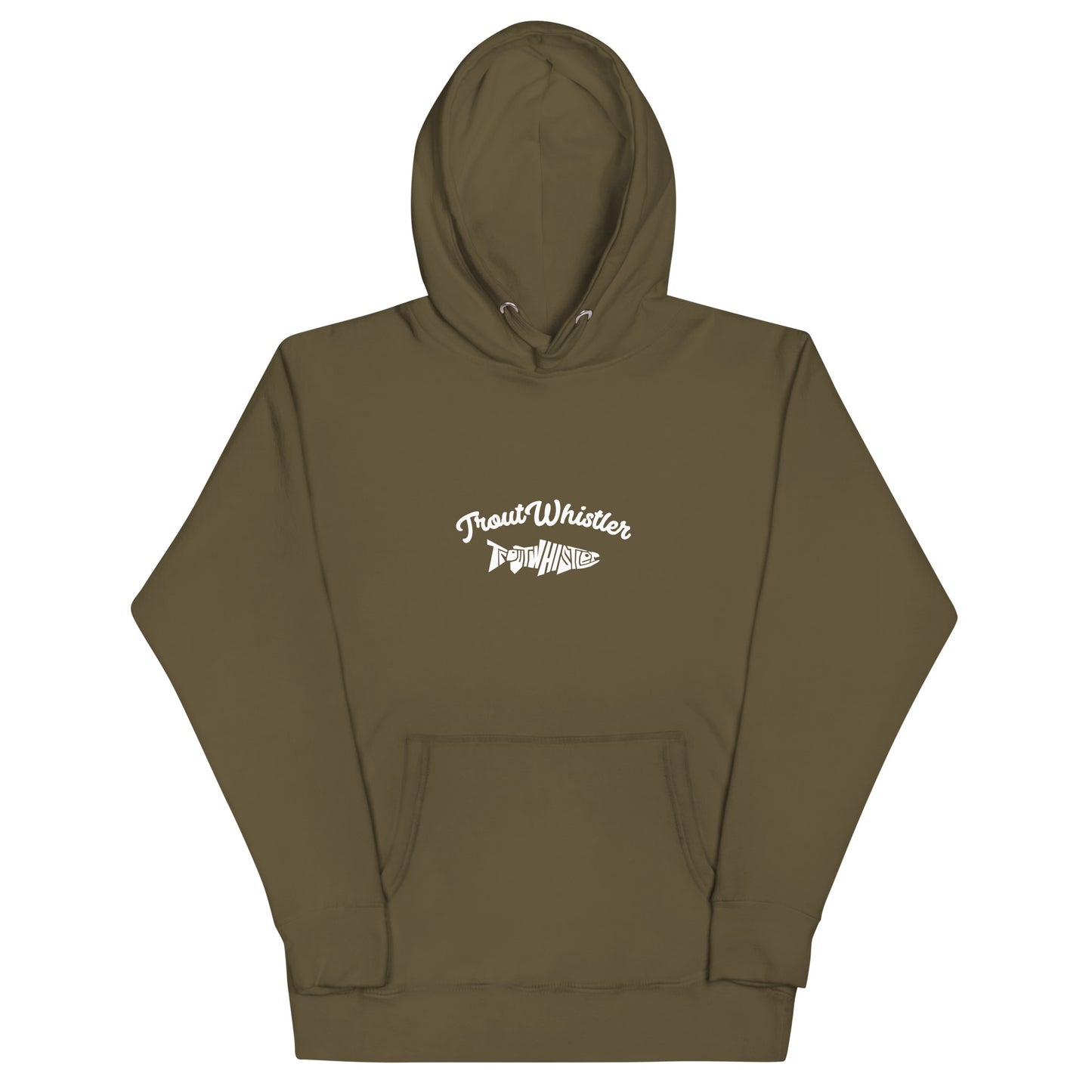 TroutWhistler - Men's Cotton Heritage Hoodies | Black w/ TroutWhistler Logo