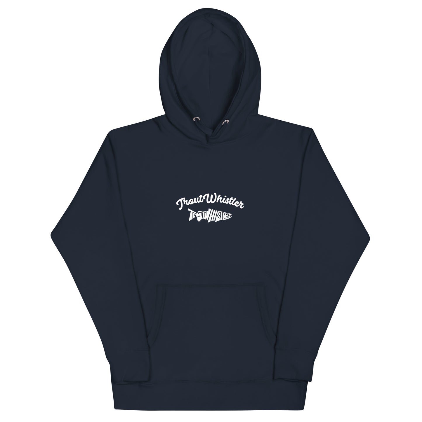 TroutWhistler - Men's Cotton Heritage Hoodies | Black w/ TroutWhistler Logo