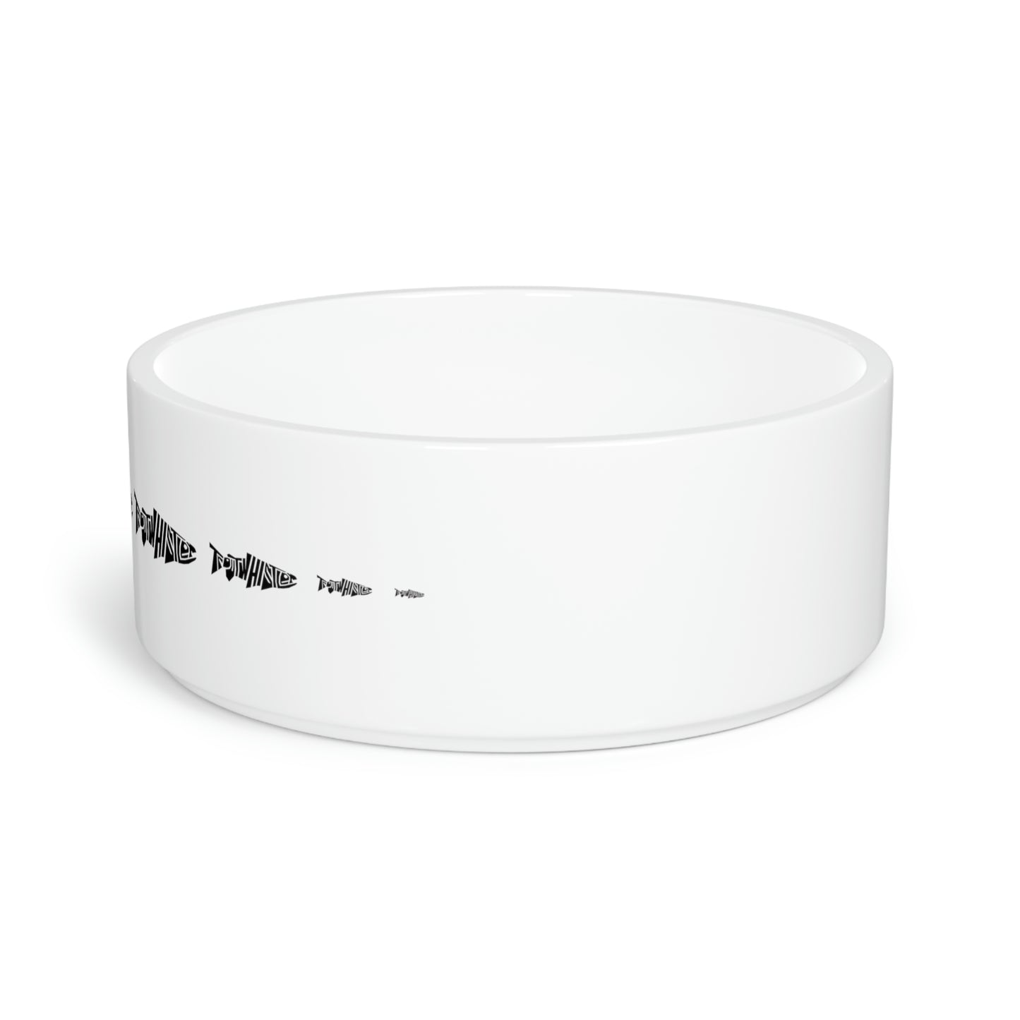 TroutWhistler - Pet Bowl | White W/ Black Multi-Logo