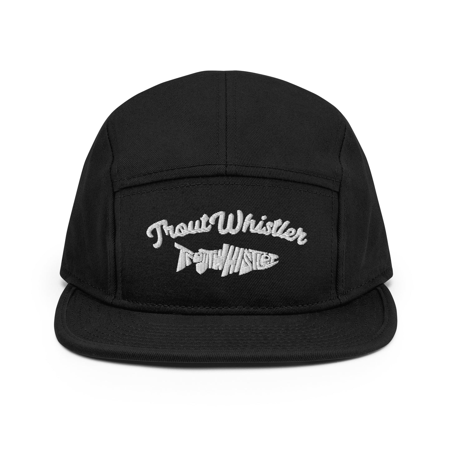 TroutWhistler - 5 Panel Camper | Dark w/ White Logo