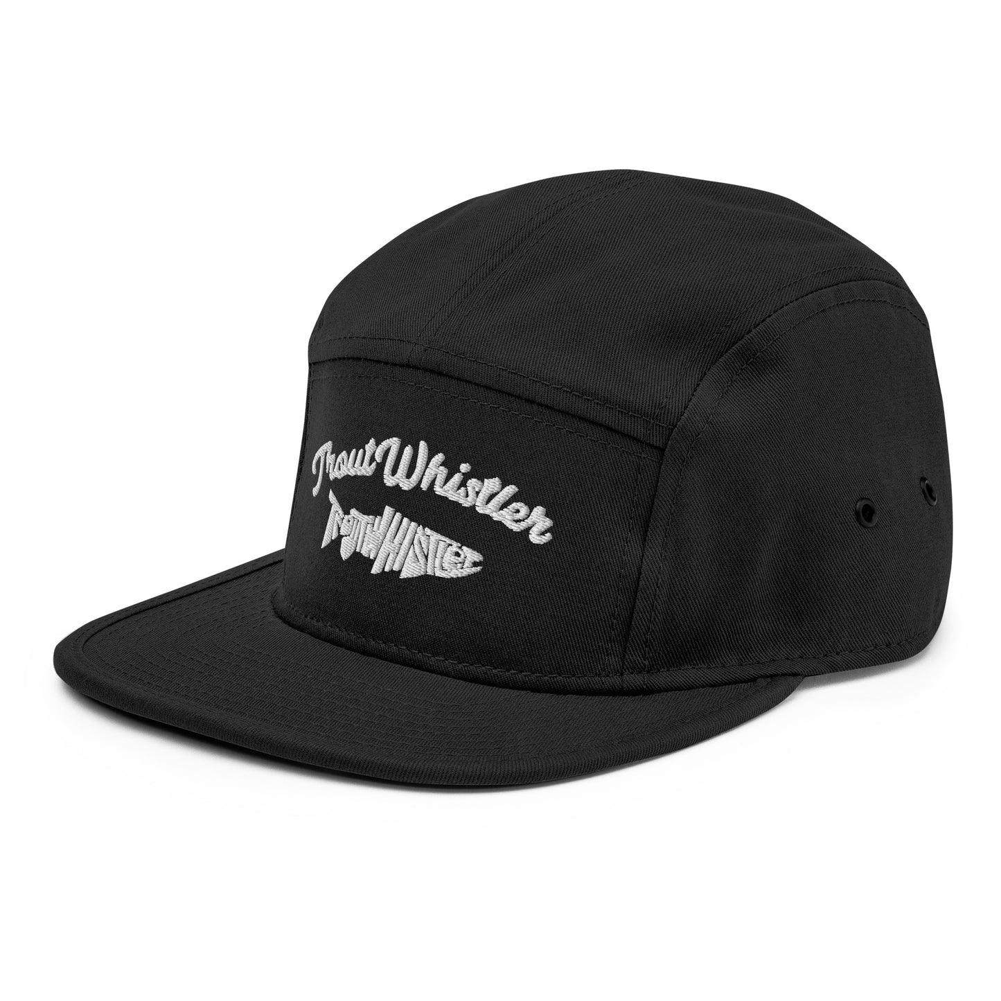 TroutWhistler - 5 Panel Camper | Dark w/ White Logo
