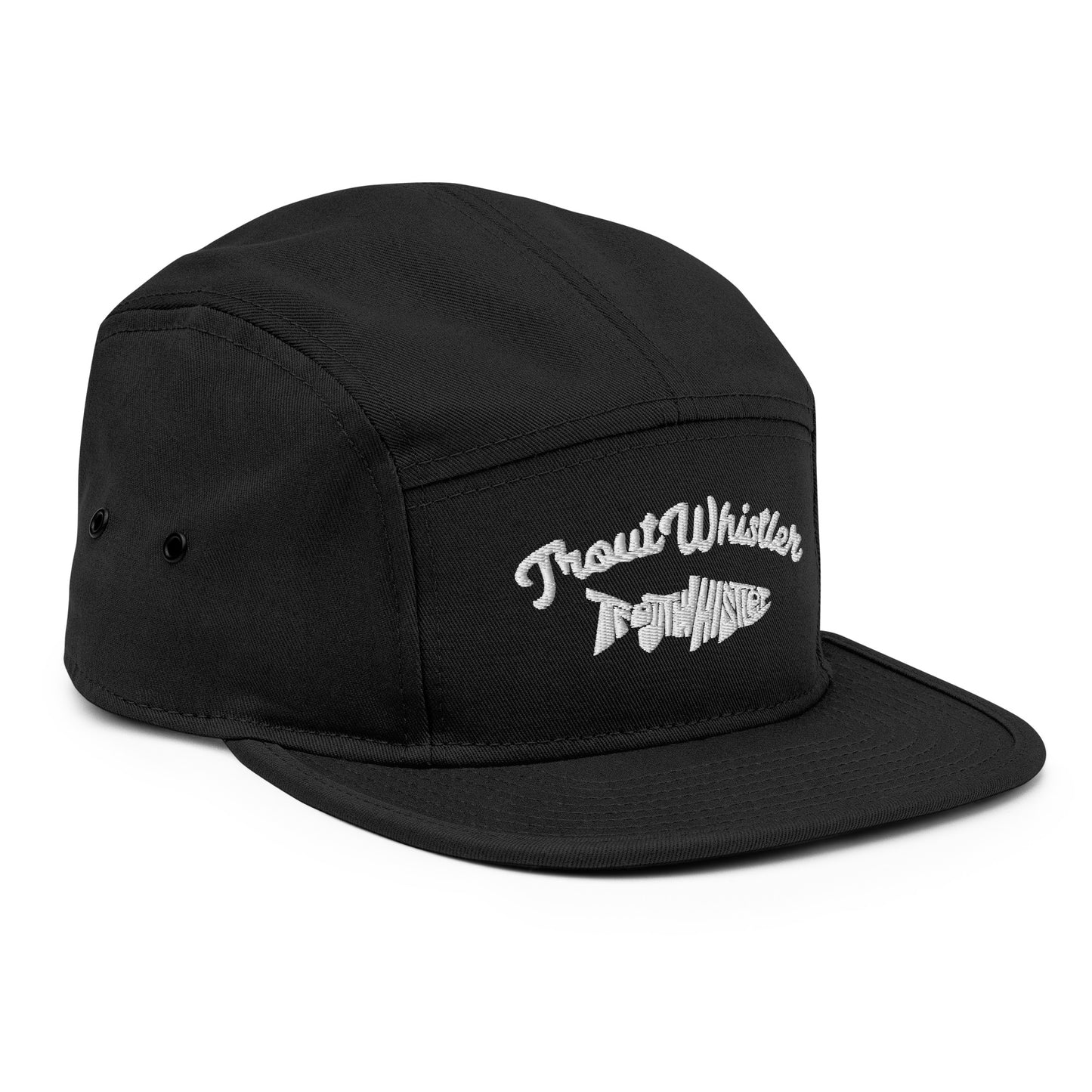 TroutWhistler - 5 Panel Camper | Dark w/ White Logo
