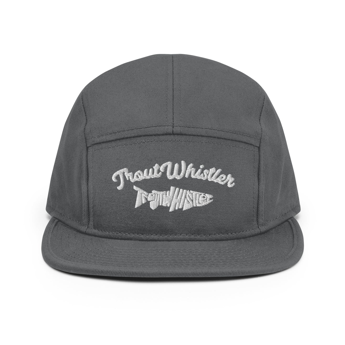 TroutWhistler - 5 Panel Camper | Dark w/ White Logo
