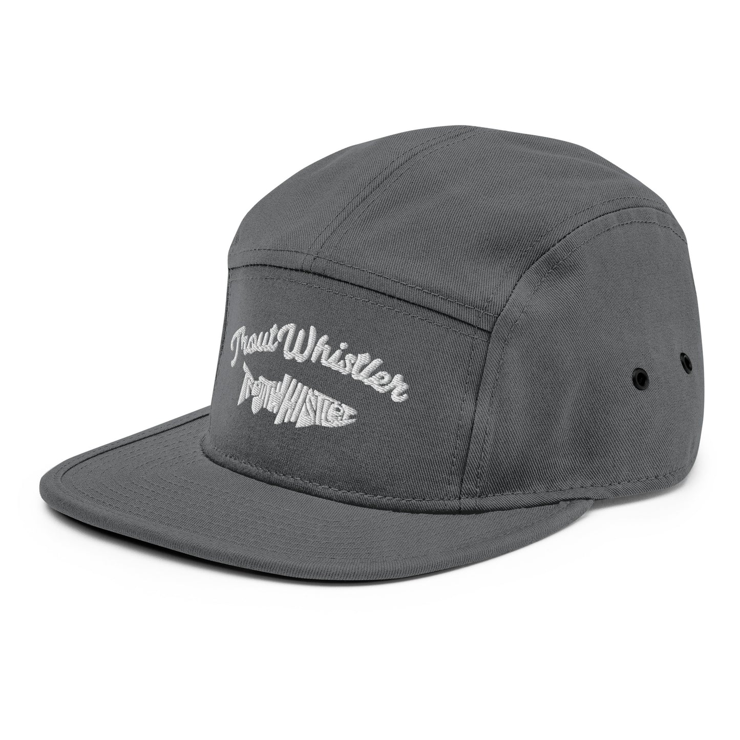 TroutWhistler - 5 Panel Camper | Dark w/ White Logo