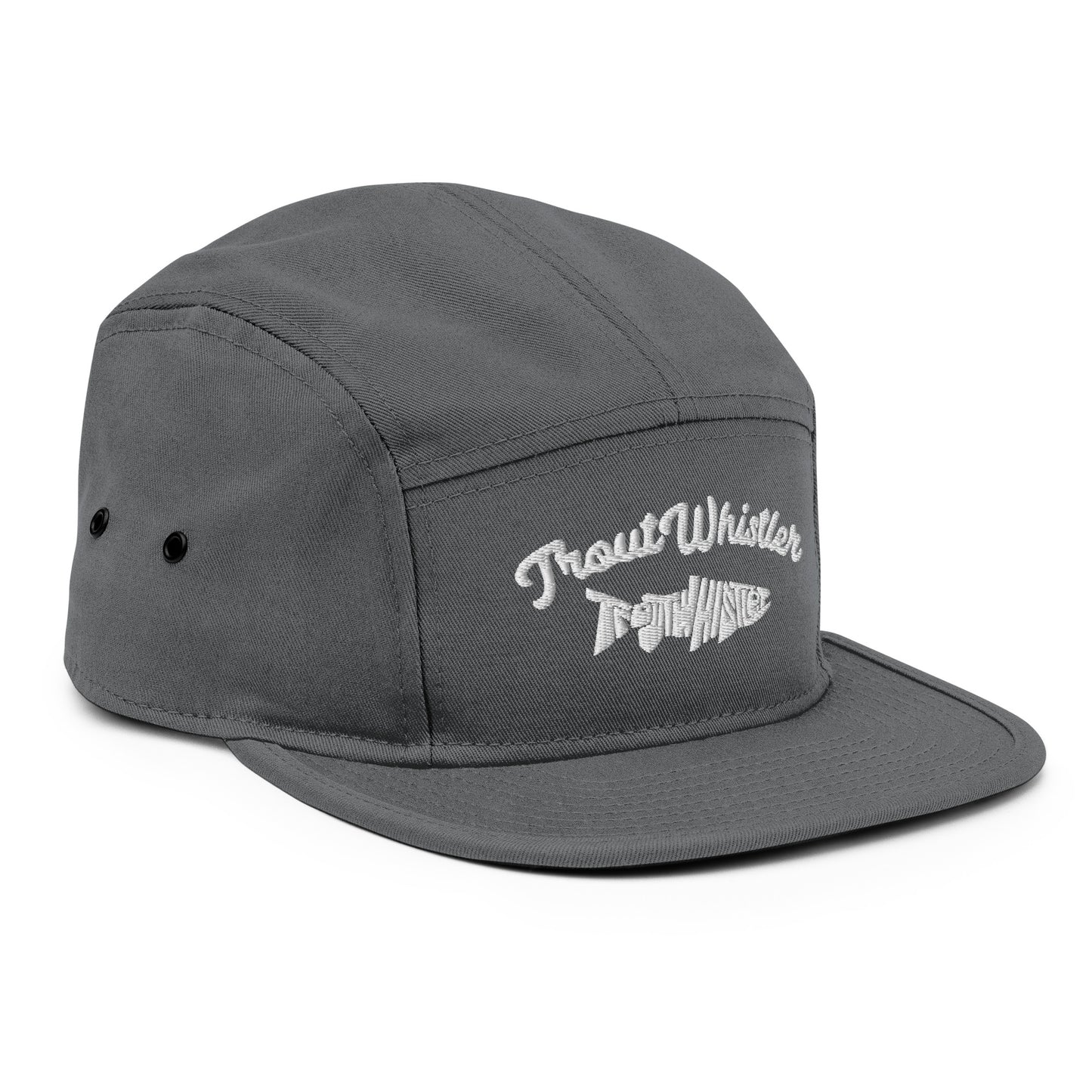 TroutWhistler - 5 Panel Camper | Dark w/ White Logo