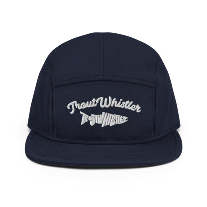 TroutWhistler - 5 Panel Camper | Dark w/ White Logo