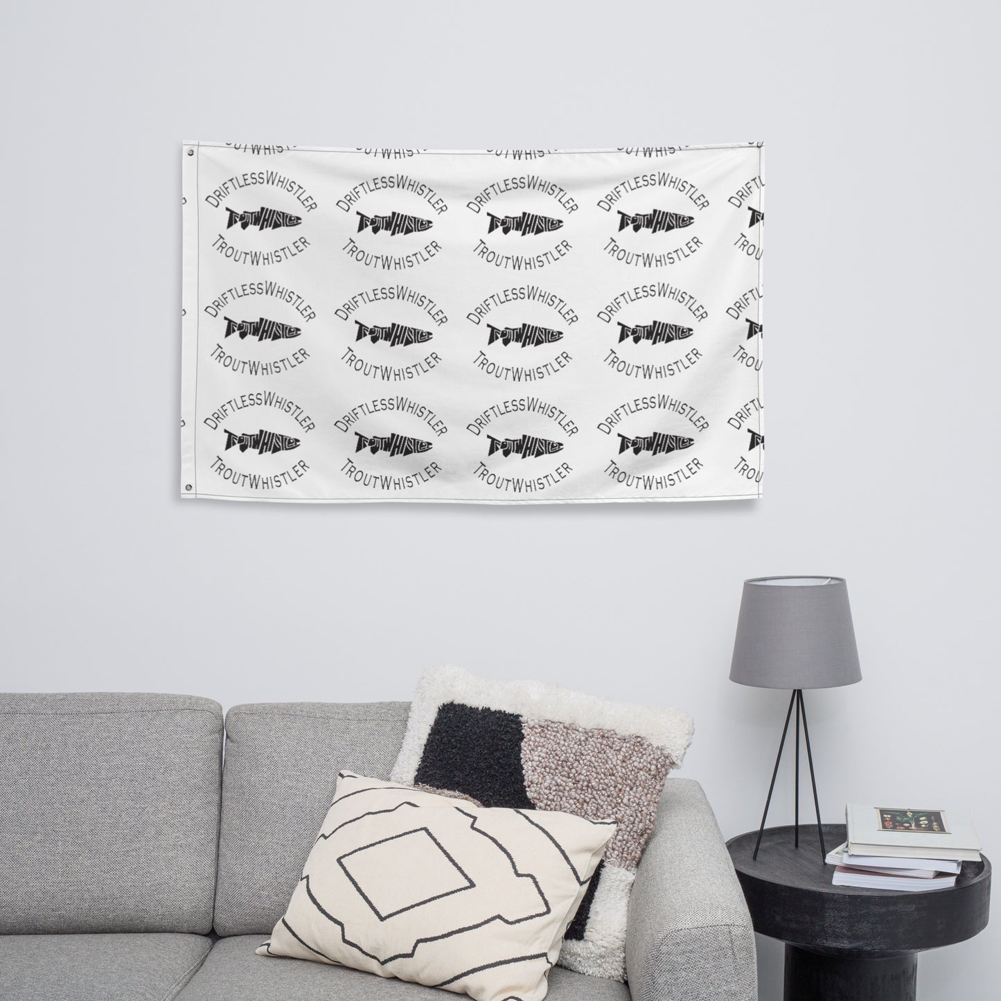 Accessories - DriftlessWhistler Flag | White w/ Black Logo