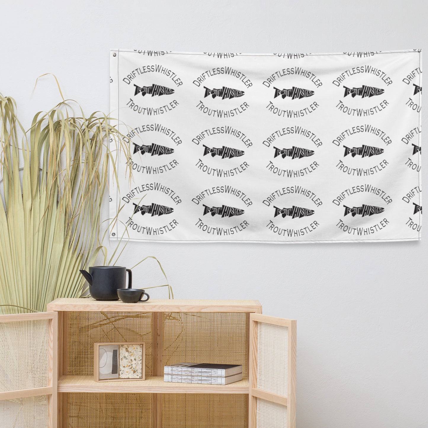 Accessories - DriftlessWhistler Flag | White w/ Black Logo