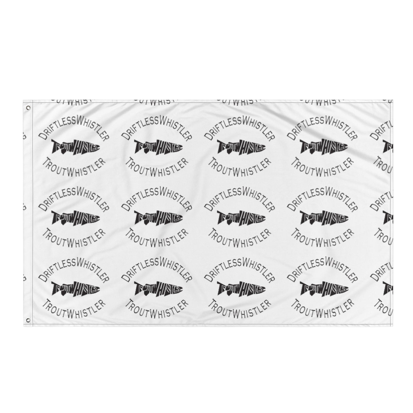 Accessories - DriftlessWhistler Flag | White w/ Black Logo