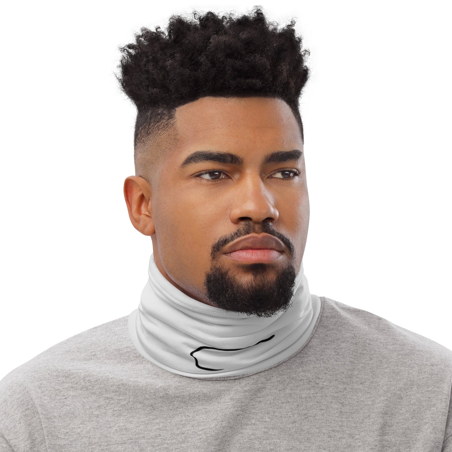 TroutWhistler - Neck Gaiter | Grey W/ Dark Hook