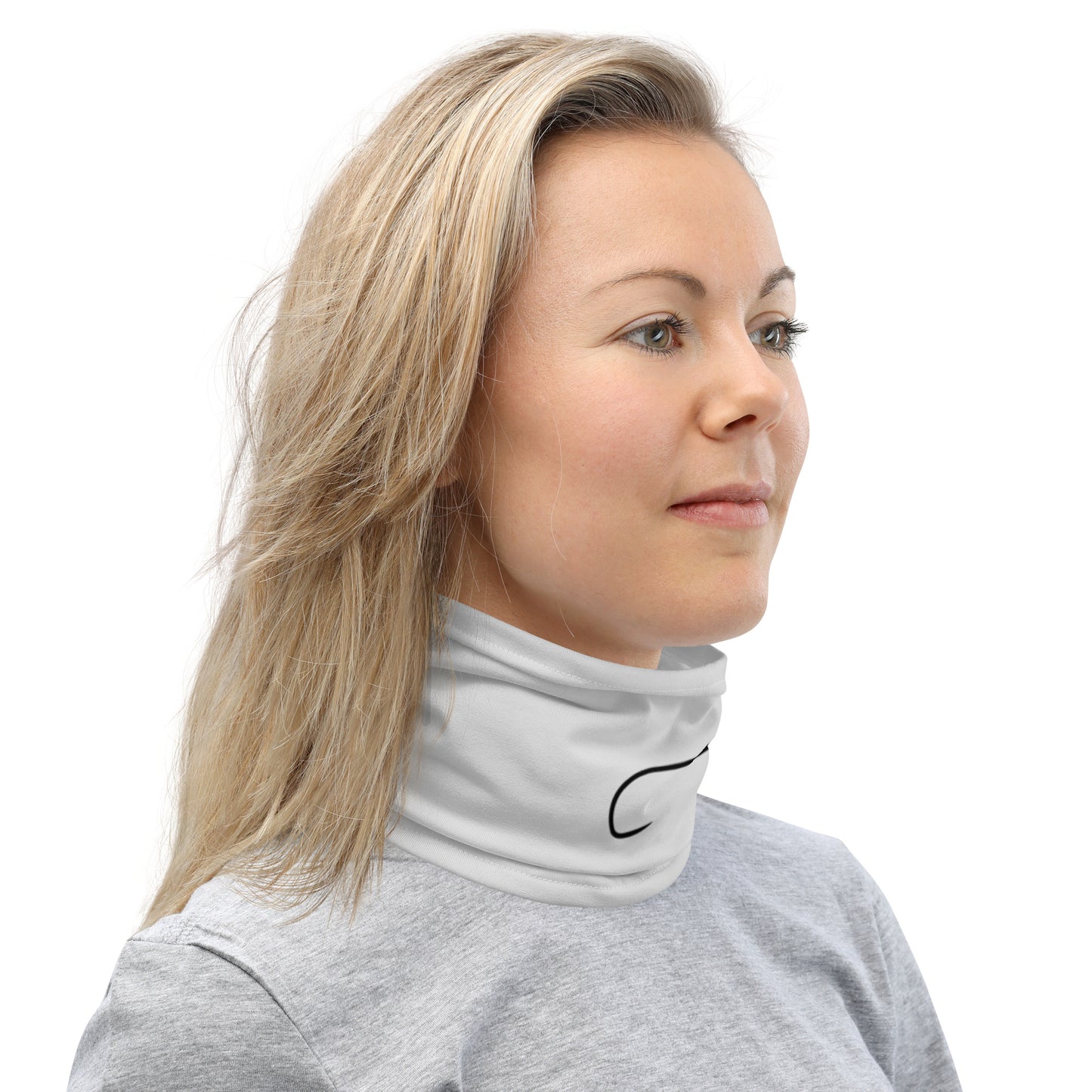 TroutWhistler - Neck Gaiter | Grey W/ Dark Hook