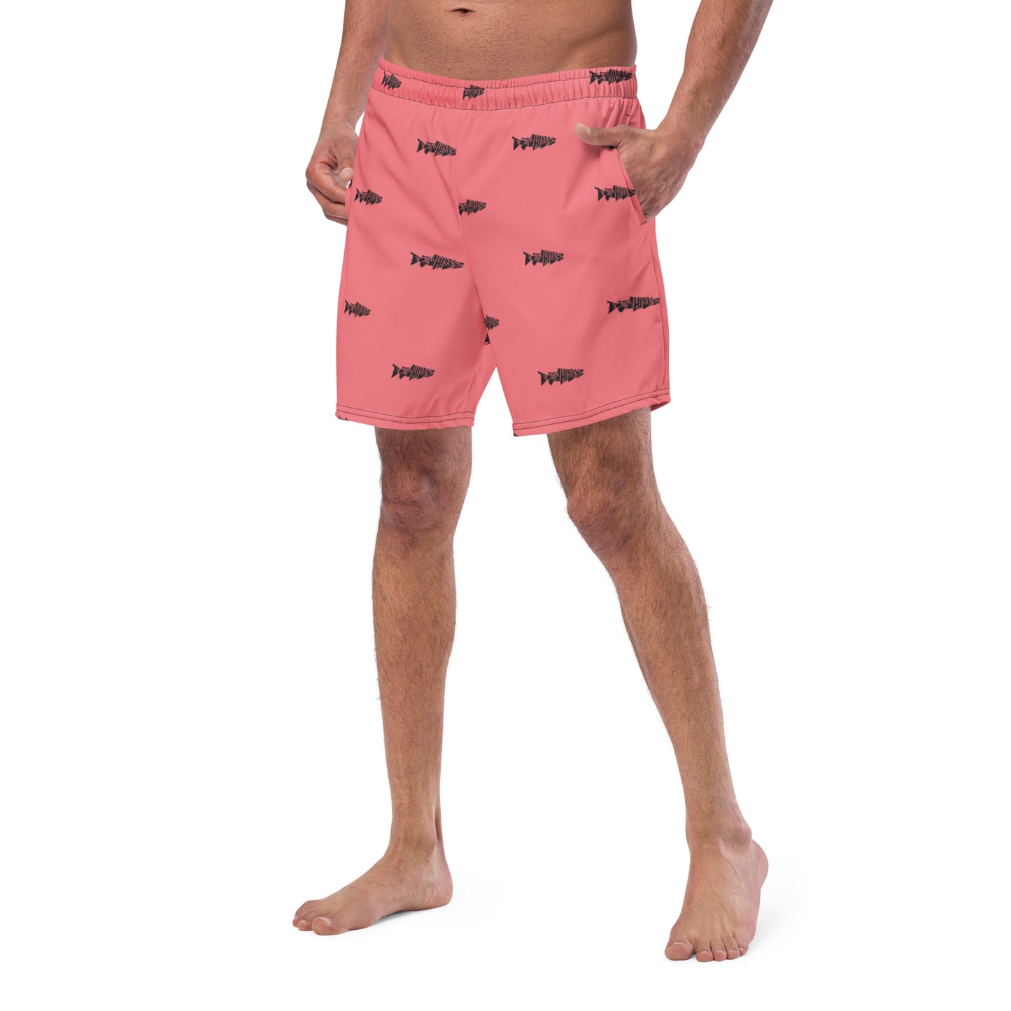 TroutWhistler - Men's Shorts | Trunks Salmon w/ Black Logo