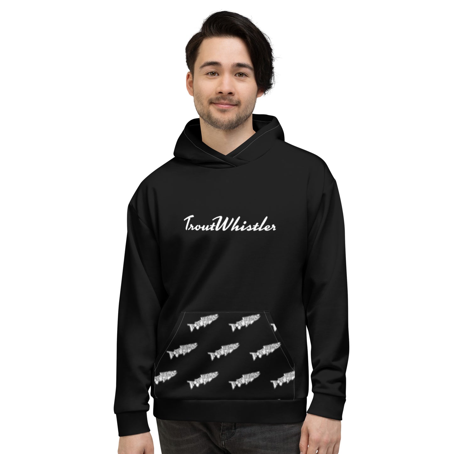 TroutWhistler - Men's Hoodies | Black w/ TroutWhistler Logo