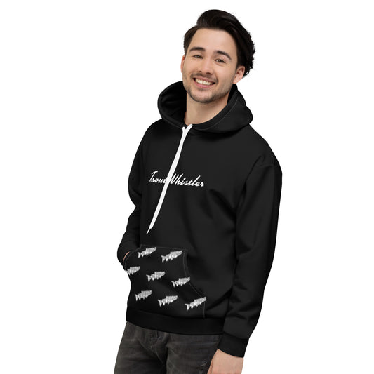 TroutWhistler - Men's Hoodies | Black w/ TroutWhistler Logo