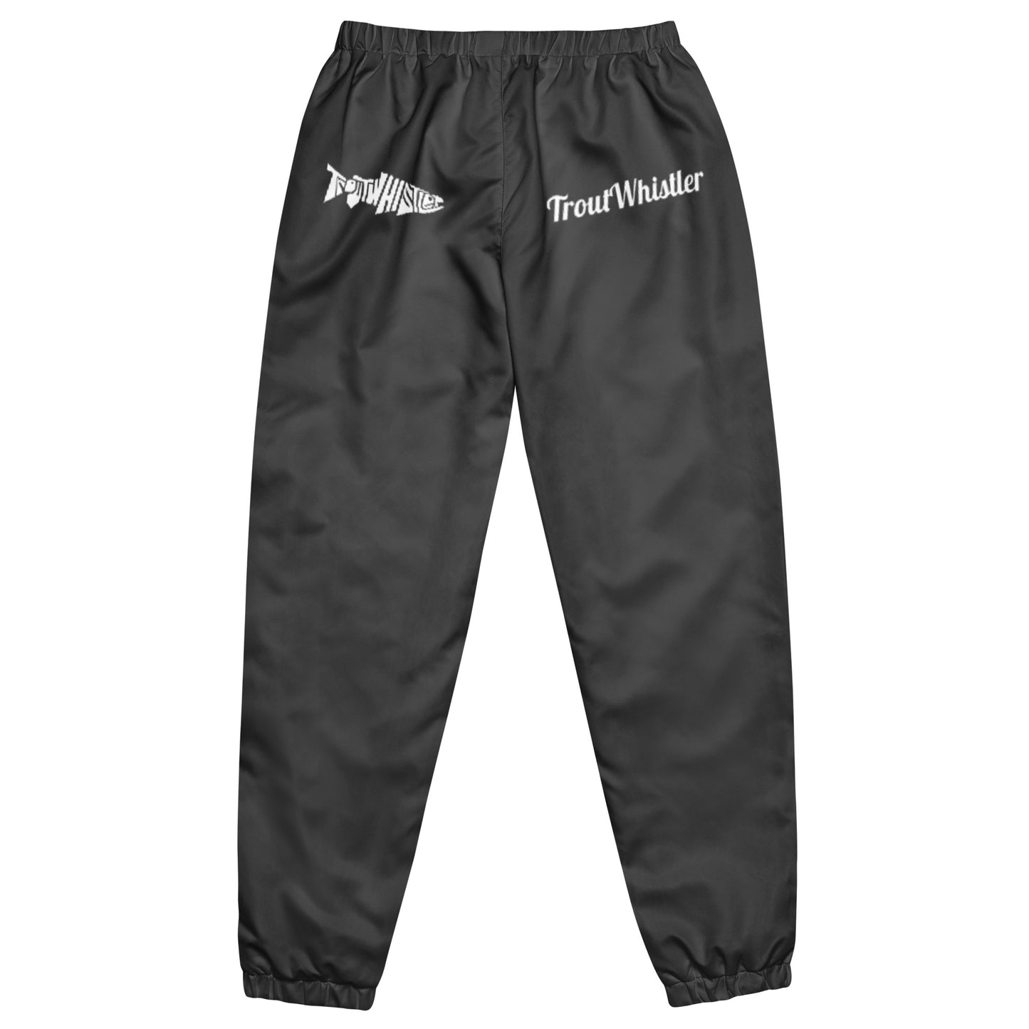 TroutWhistler - Track Pants | Dark w/ Multiple White Logo