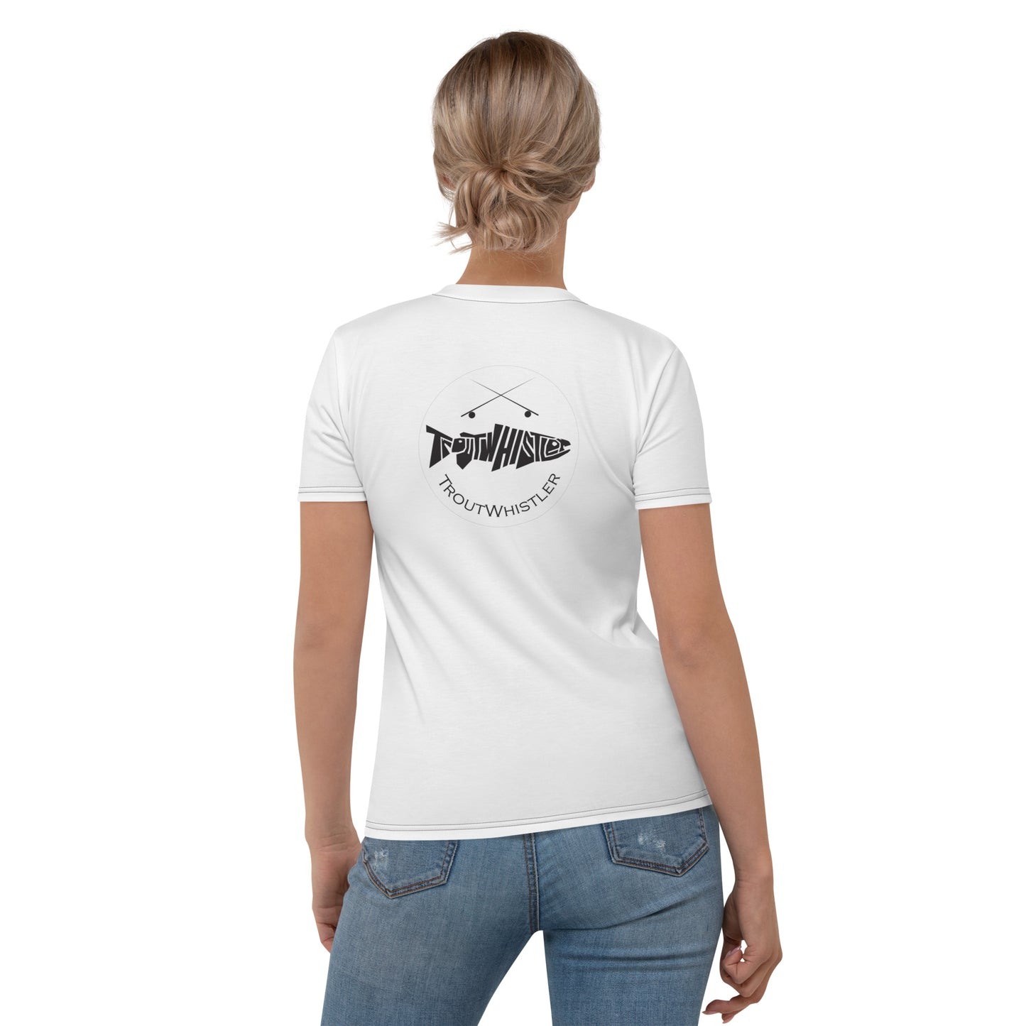 TroutWhistler - Women's T-Shirts | White w/ Black Logo