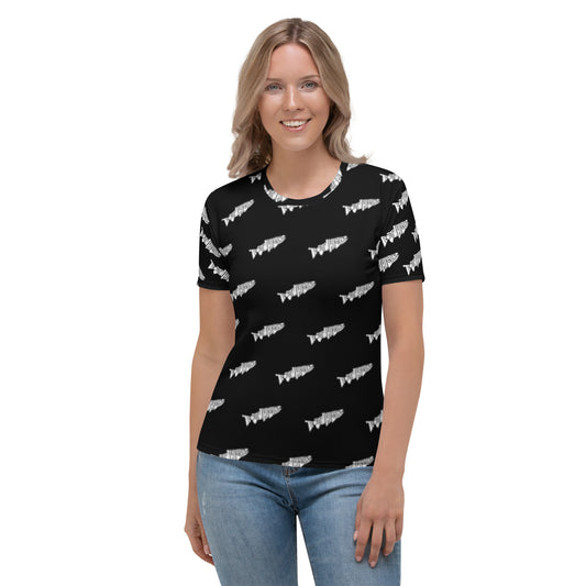 TroutWhistler - Women's Shirt | Black w/ White Logo