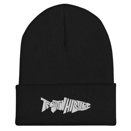 TroutWhistler - Cuffed Beanie | Dark w/ White Logo